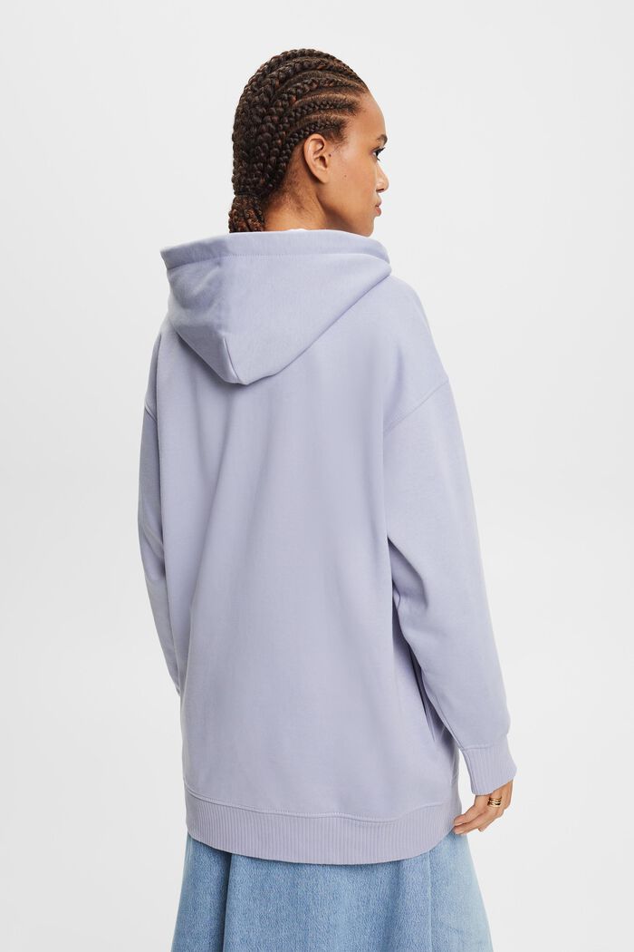 Oversized Cotton-Fleece Hoodie, LIGHT BLUE LAVENDER, detail image number 4