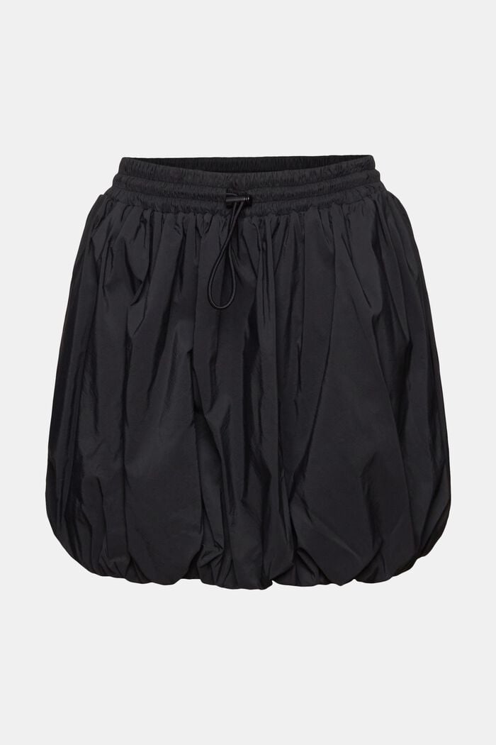 Bubble Hem Mini Skirt, BLACK, detail image number 6