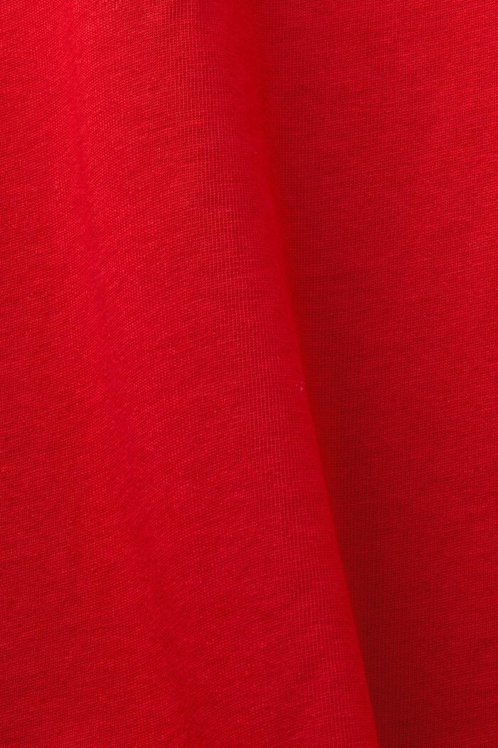 Unisex Logo Cotton Jersey T-Shirt, RED, detail image number 7