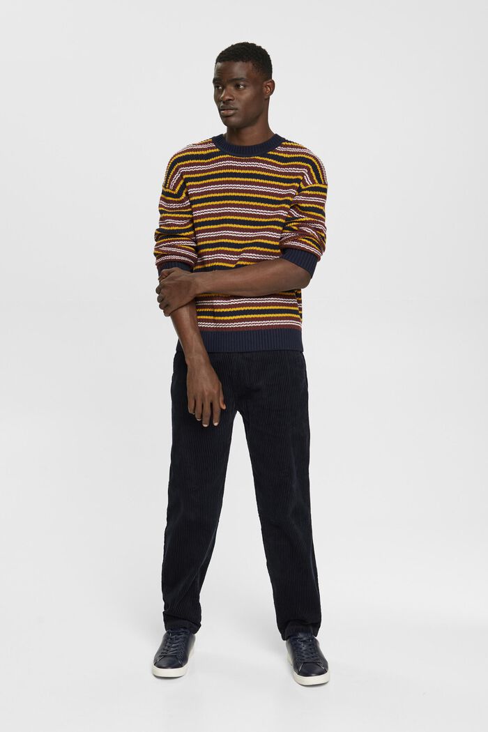 Striped wool blend jumper, NAVY, detail image number 4