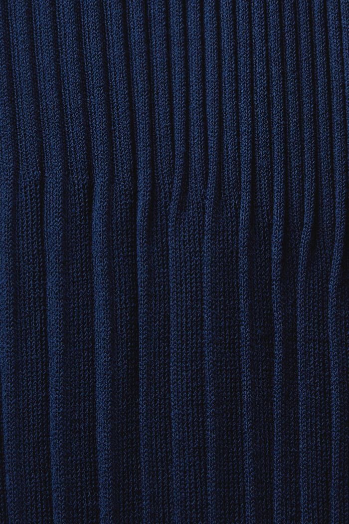 Pleated Knit Midi Dress, NAVY, detail image number 6