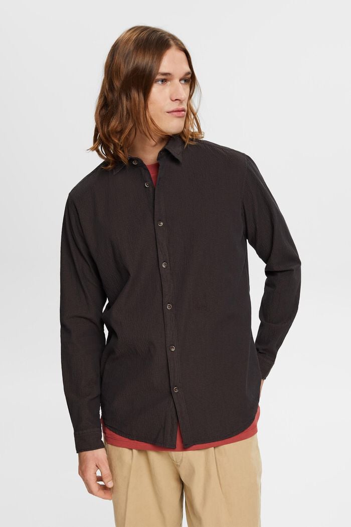 Textured shirt, ANTHRACITE, detail image number 0