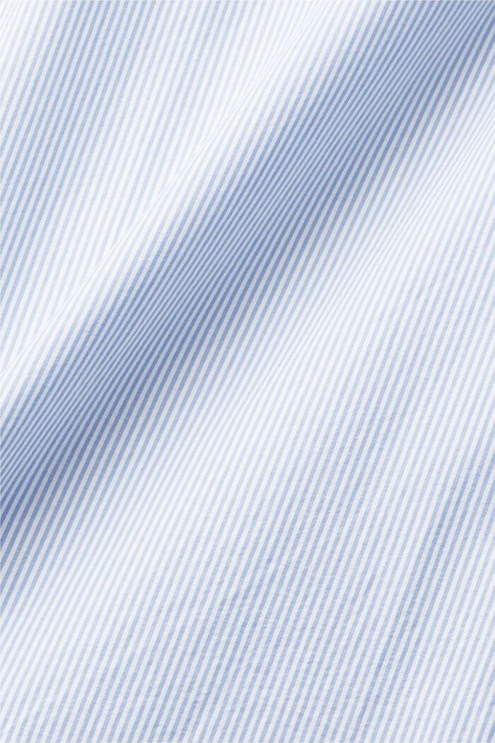 Pinstripe cotton shirt with mandarin collar, GREY BLUE, detail image number 4