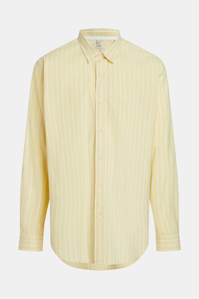 Relaxed fit striped poplin shirt, SUNFLOWER YELLOW, detail image number 5