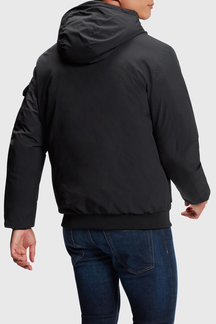 Down jacket with flap pockets, BLACK, detail image number 1