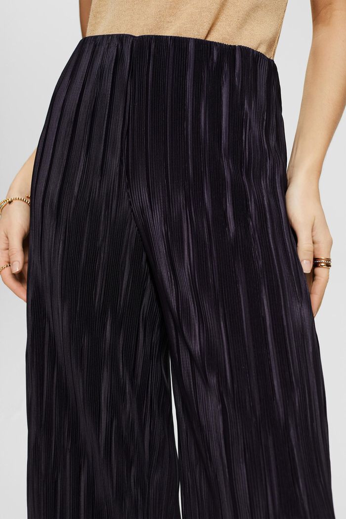 Pleated wide leg trousers, NAVY, detail image number 2