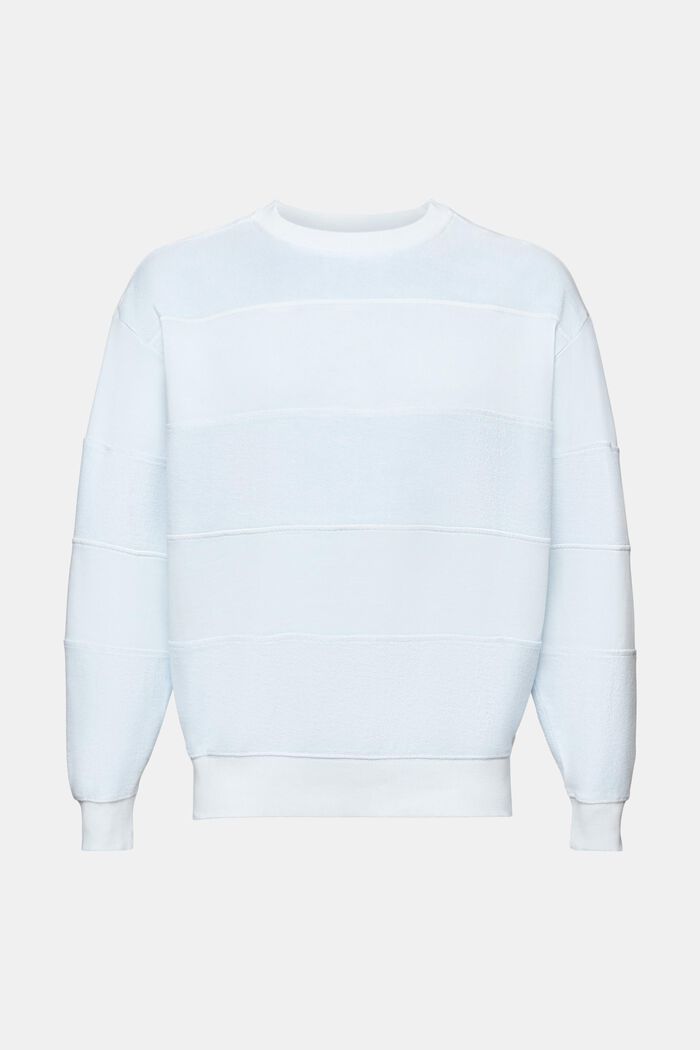 Textured Organic Cotton Sweatshirt, LIGHT BLUE, detail image number 6