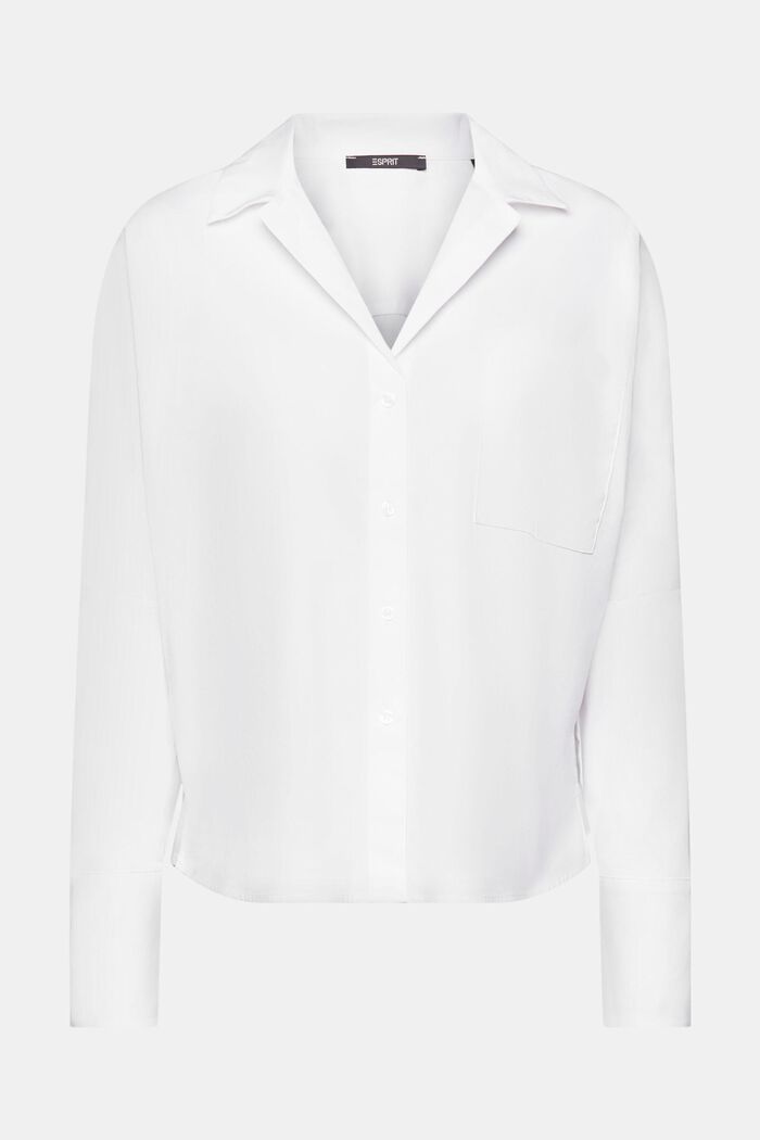 Poplin blouse, WHITE, detail image number 6