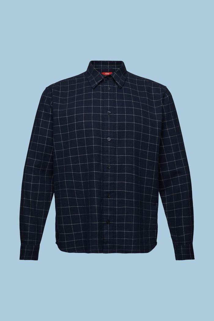 Checked Flannel Regular Fit Shirt, NAVY, detail image number 6