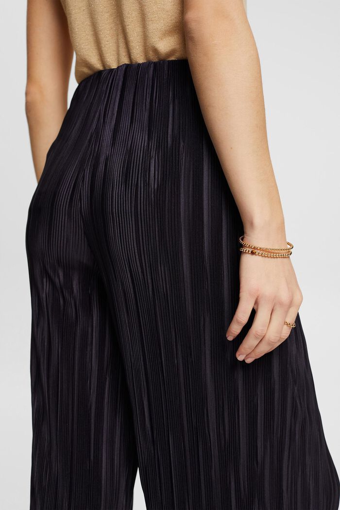 Pleated wide leg trousers, NAVY, detail image number 4