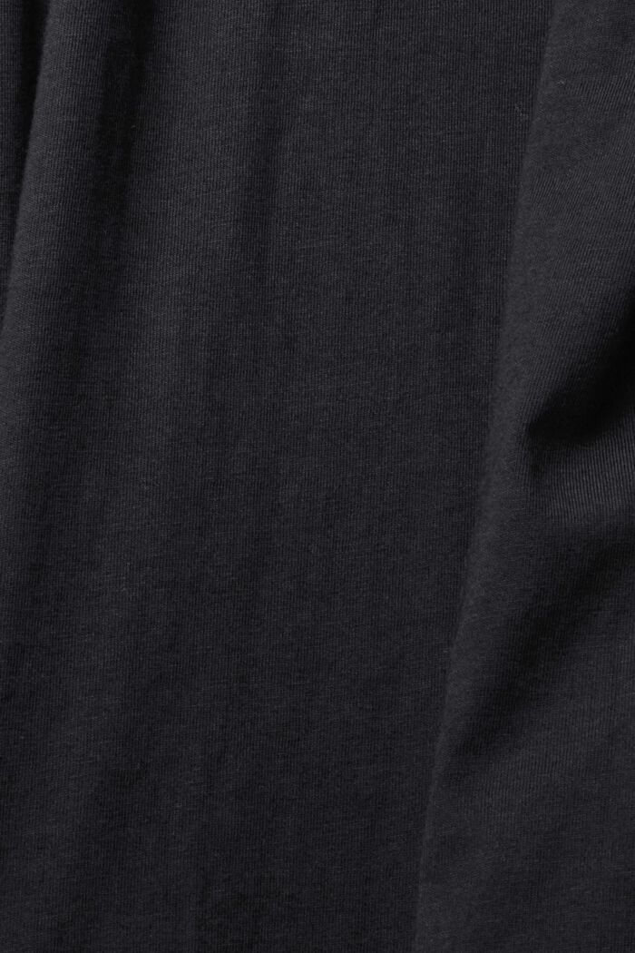Jersey long sleeve, 100% cotton, BLACK, detail image number 4