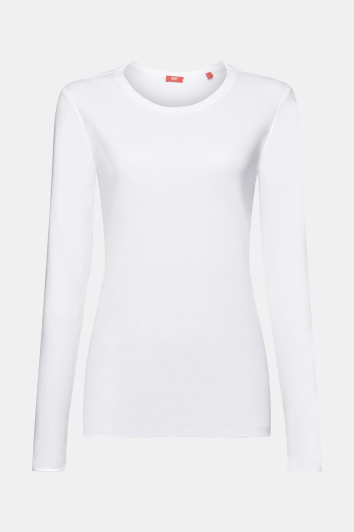 Organic Cotton Jersey Top, WHITE, detail image number 6