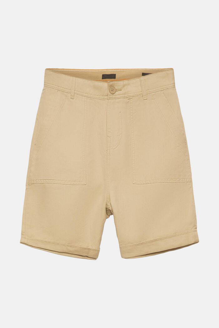 Bermuda shorts, cotton-linen blend, SAND, detail image number 7