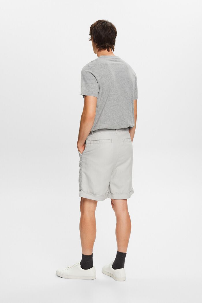 Bermuda shorts, cotton-linen blend, LIGHT GREY, detail image number 3