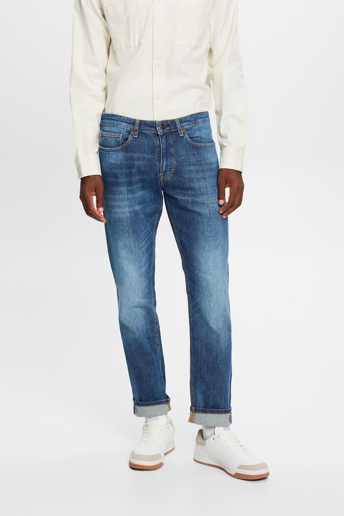 Mid-Rise Slim Jeans, BLUE MEDIUM WASHED, detail image number 1