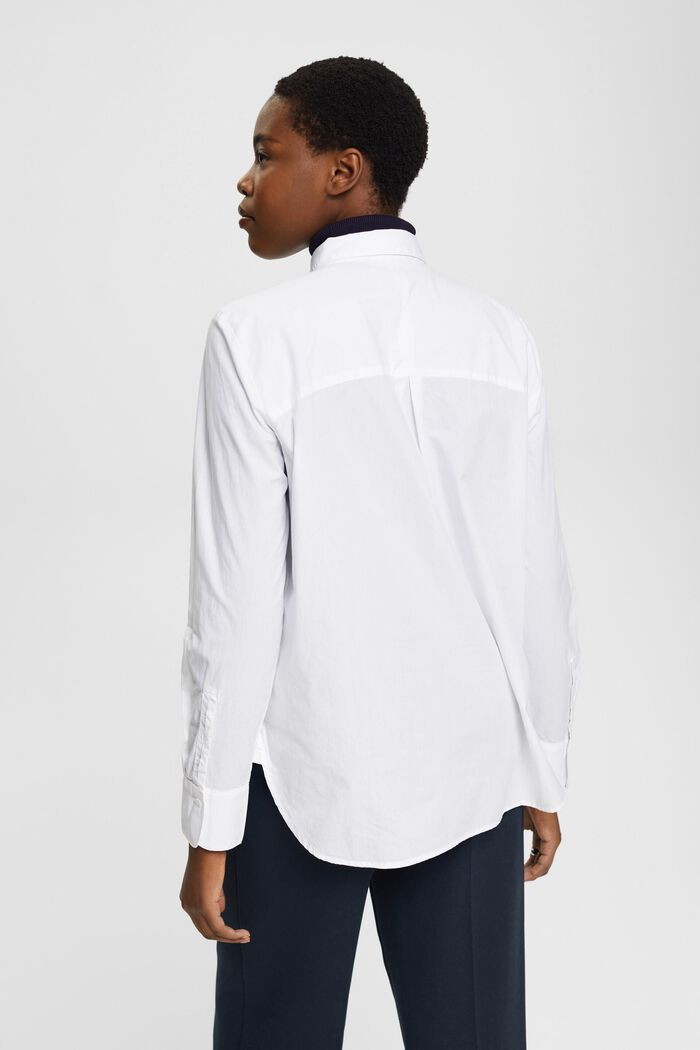 Shirt blouse, organic cotton, WHITE, detail image number 3