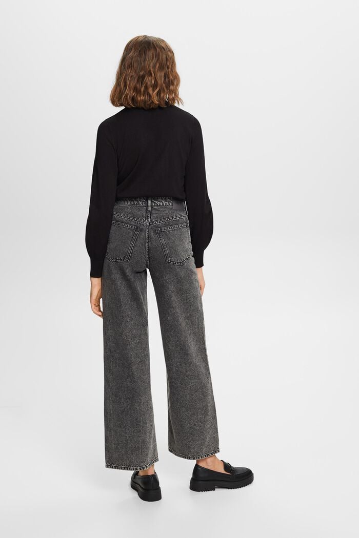 High-Rise Retro Wide-Leg Jeans, GREY DARK WASHED, detail image number 1