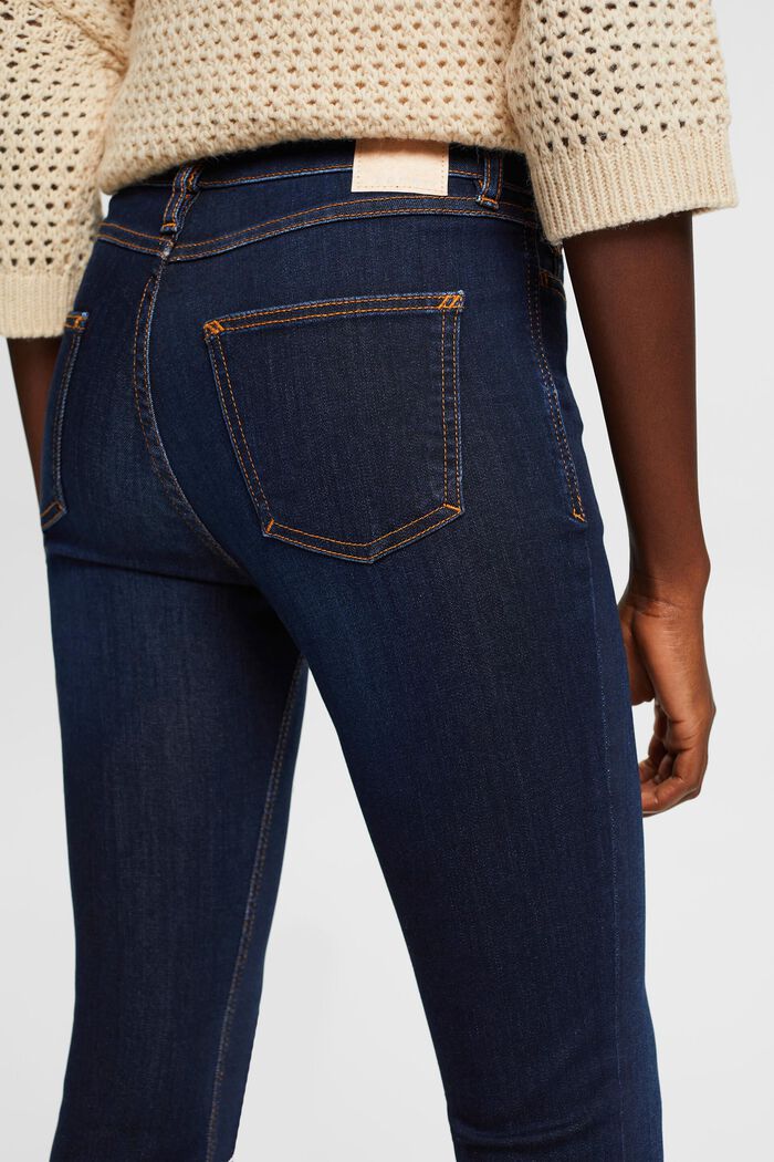High-rise skinny bootcut jeans, BLUE DARK WASHED, detail image number 4