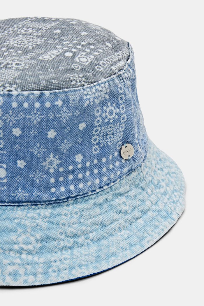 Bucket hat with all-over print, BLUE, detail image number 1
