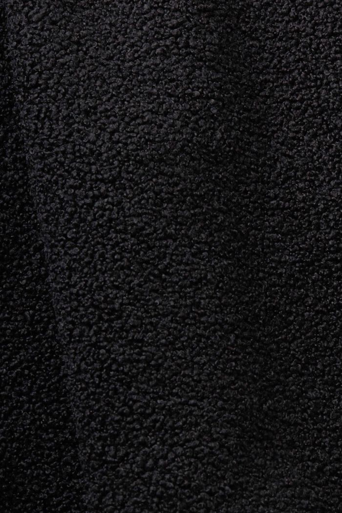 Mixed material half-zip sweatshirt, BLACK, detail image number 6