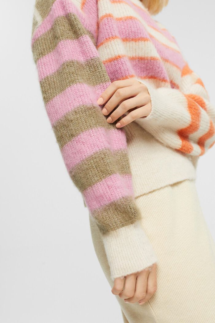 Striped wool blend jumper, ICE, detail image number 2