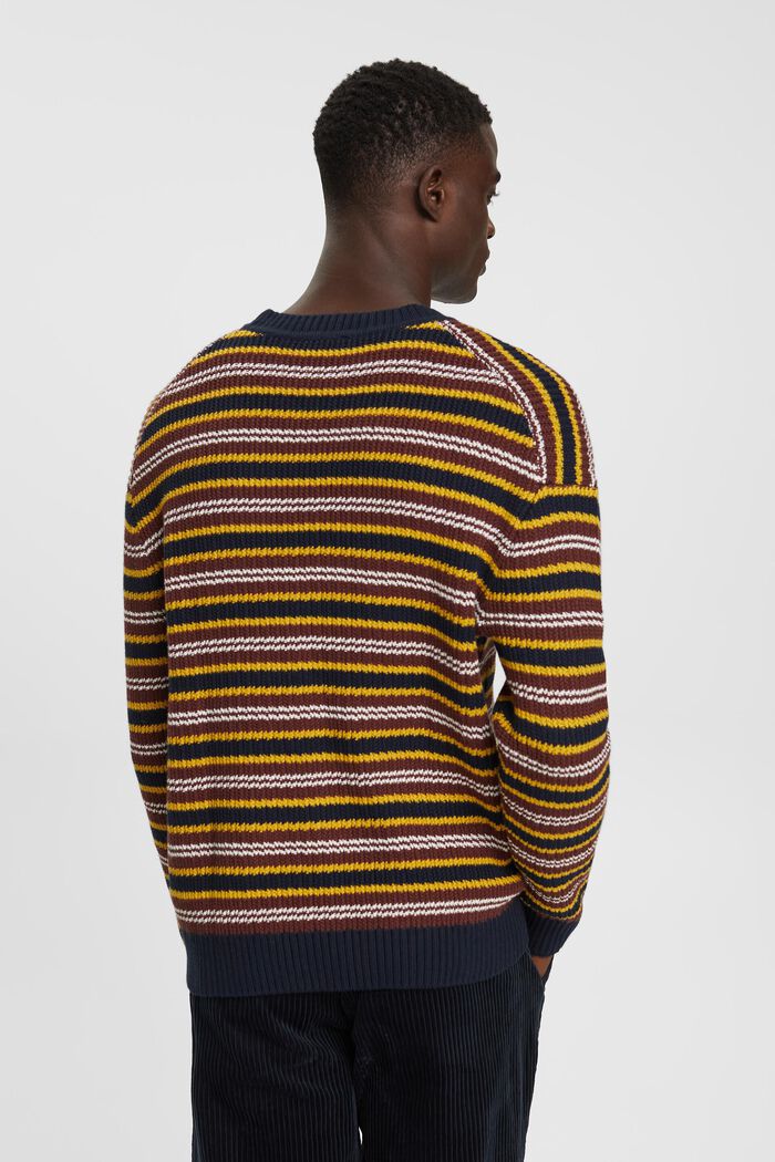 Striped wool blend jumper, NAVY, detail image number 3