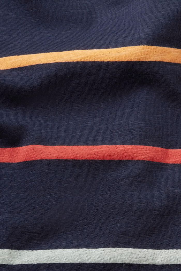 Striped long-sleeved top, NAVY, detail image number 4
