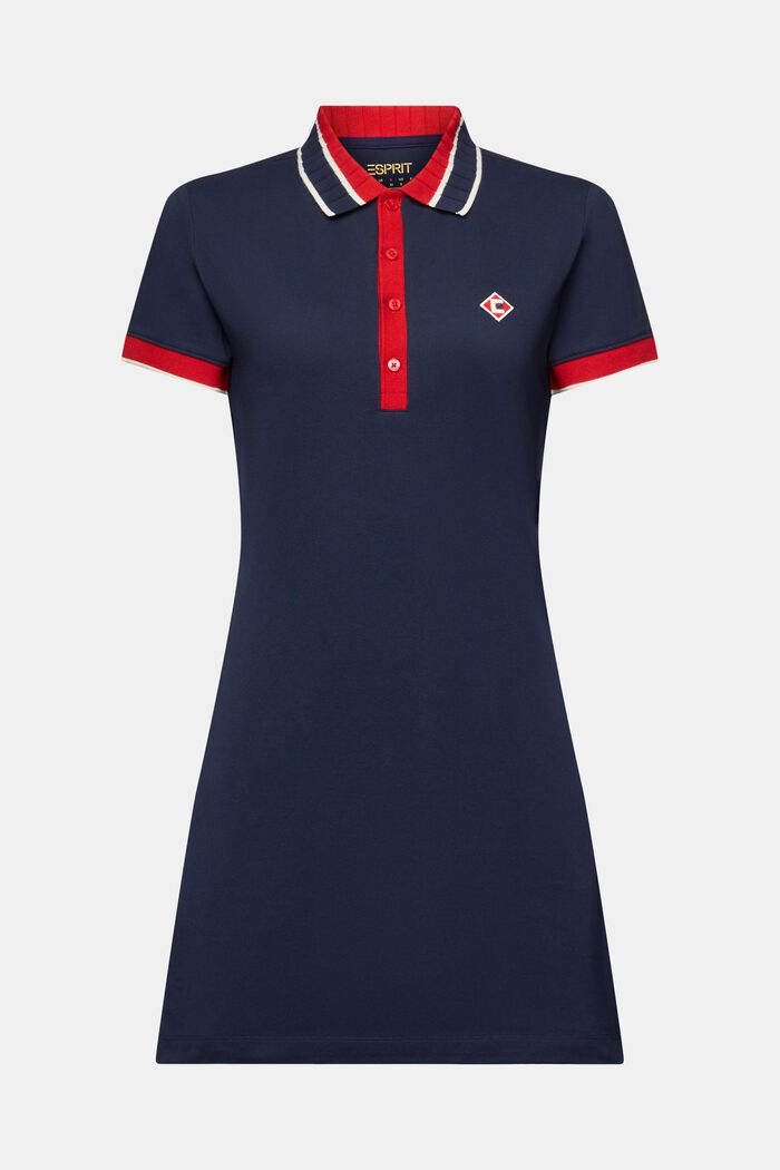 Polo T-Shirt Mini Dress, NAVY, detail image number 6
