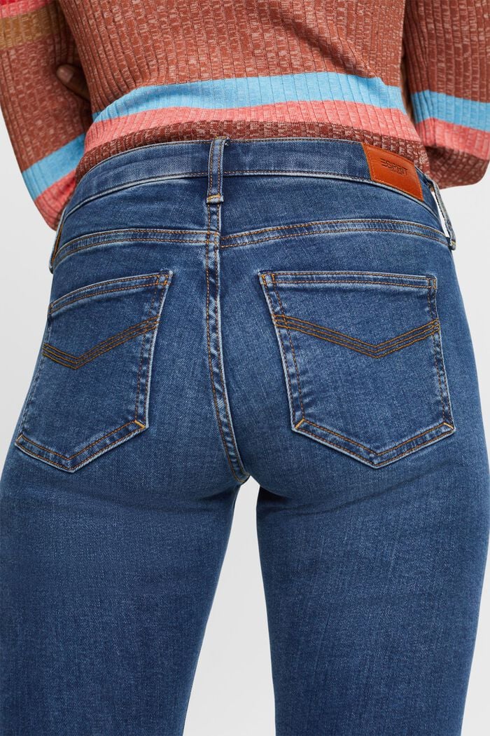 Premium mid-rise skinny jeans, BLUE MEDIUM WASHED, detail image number 4