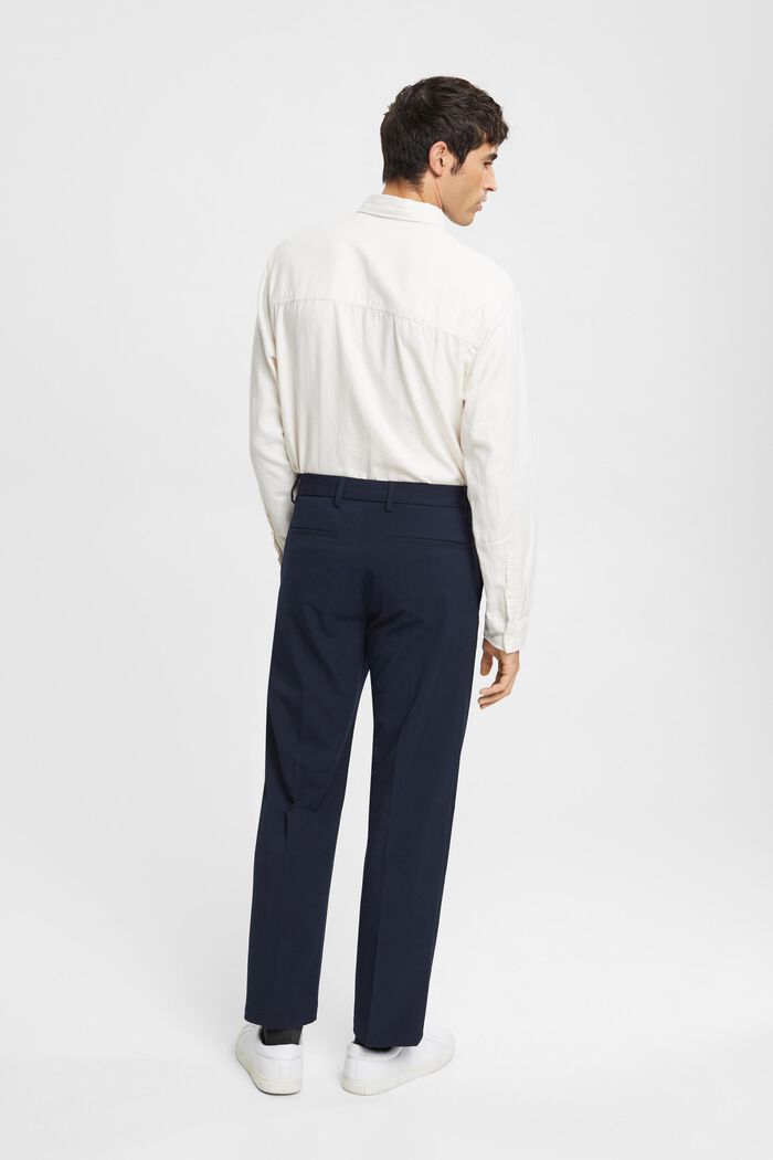 Tailored wide-fit trousers with elasticated waist, NAVY, detail image number 4