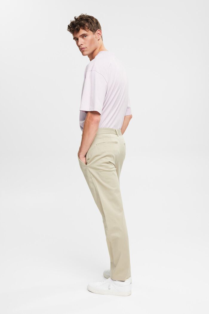 Containing TENCEL™: chinos, BEIGE, detail image number 5