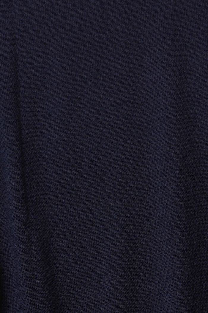 Roll neck wool sweater, NAVY, detail image number 1