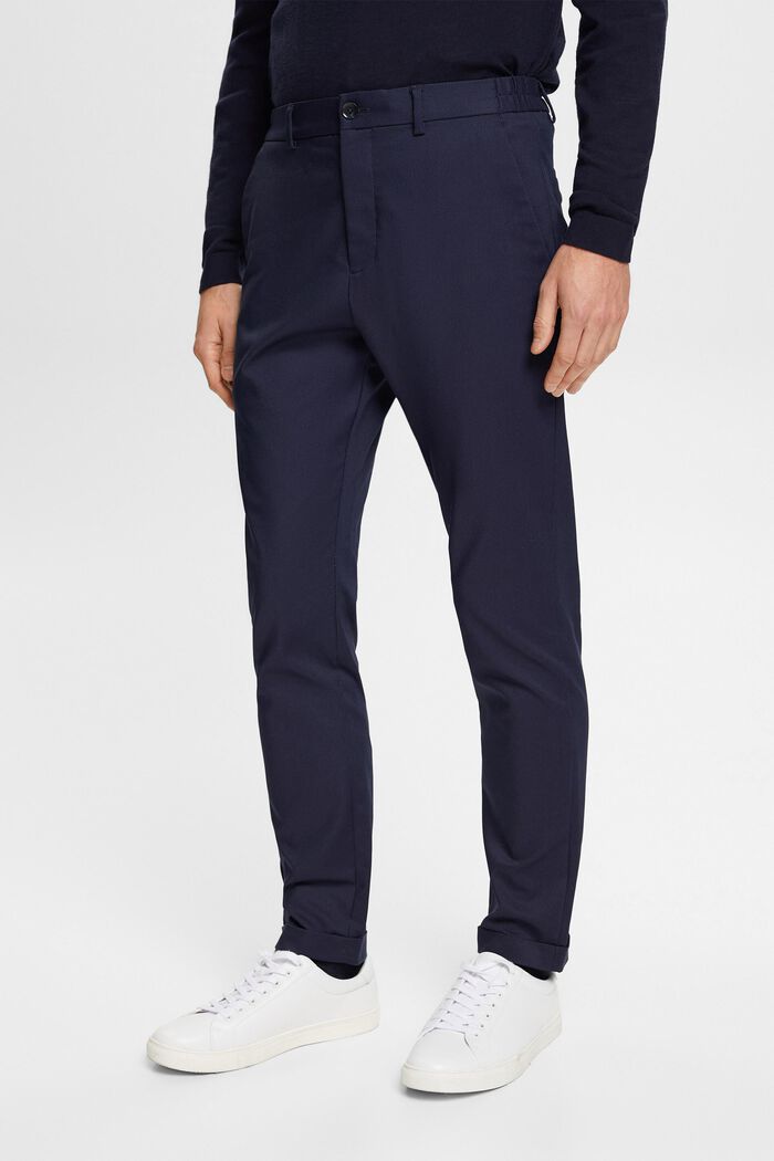 Slim fit trousers, DARK BLUE, detail image number 0