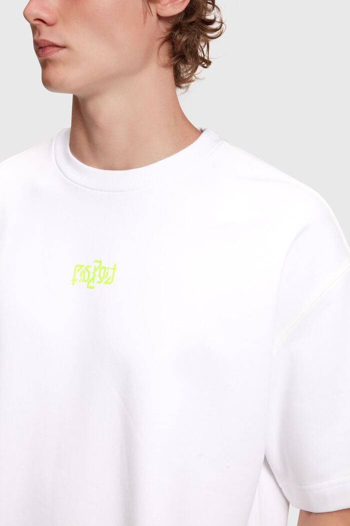 Relaxed Fit Neon Pop Print Sweatshirt, WHITE, detail image number 2