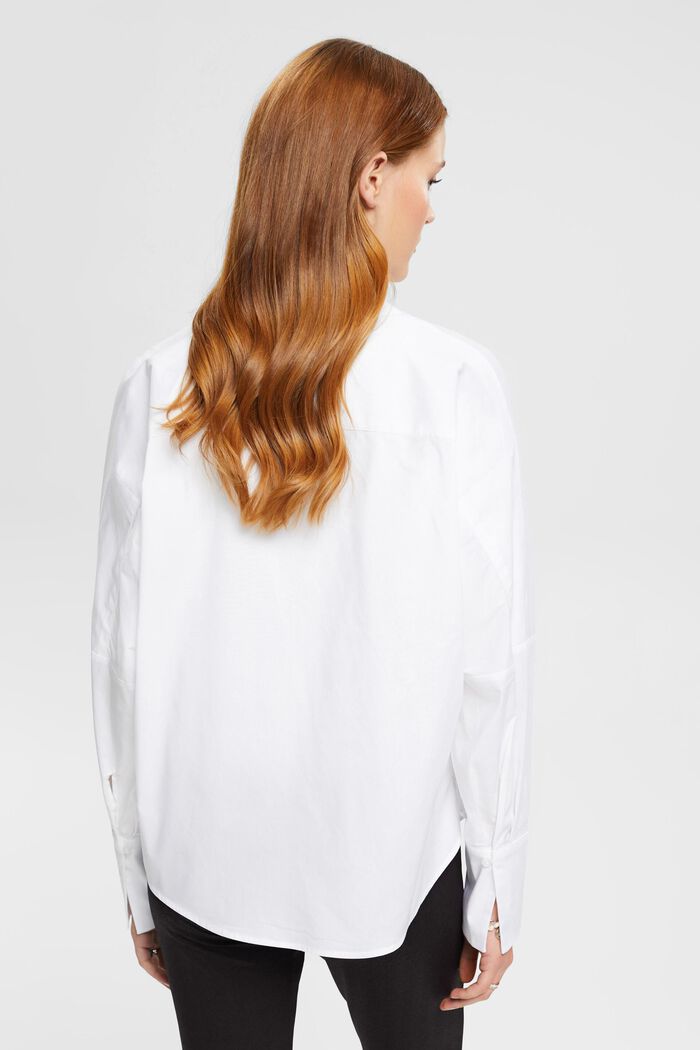 Poplin blouse, WHITE, detail image number 3