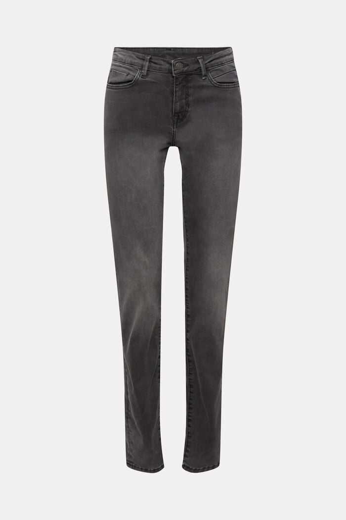 Mid-rise slim fit stretch jeans, Dual Max, GREY DARK WASHED, detail image number 6