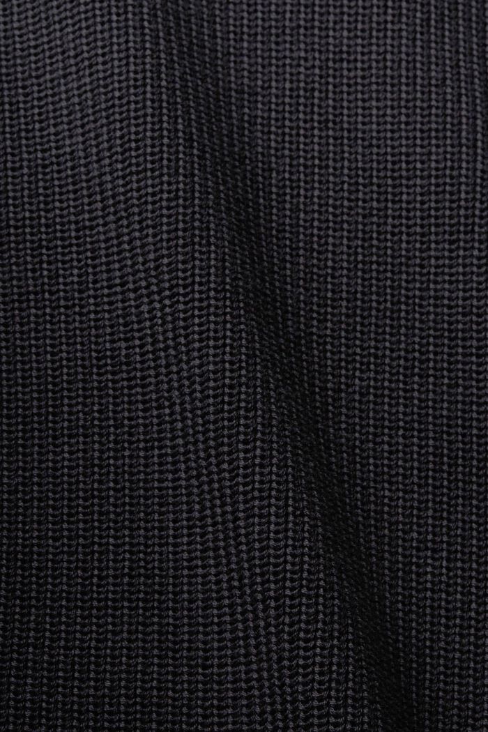 Knitted cotton jumper, BLACK, detail image number 5