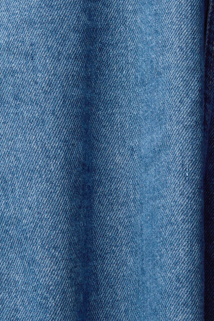 Cropped denim jacket with faux fur trimming, BLUE MEDIUM WASHED, detail image number 5