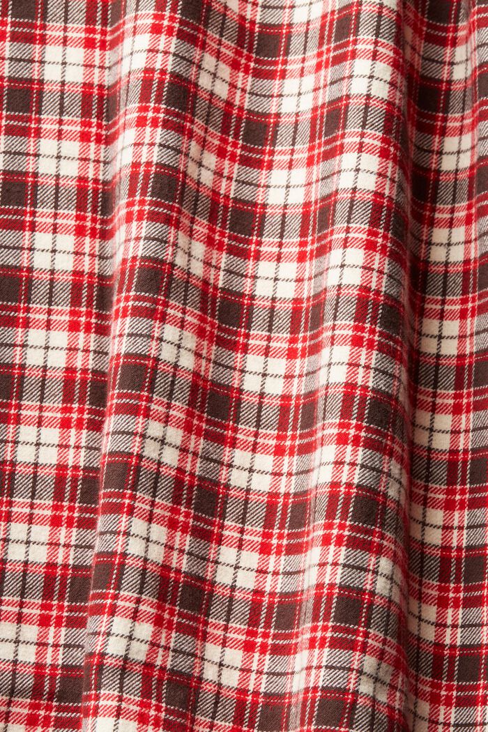 Checked flannel shirt, DARK RED, detail image number 5