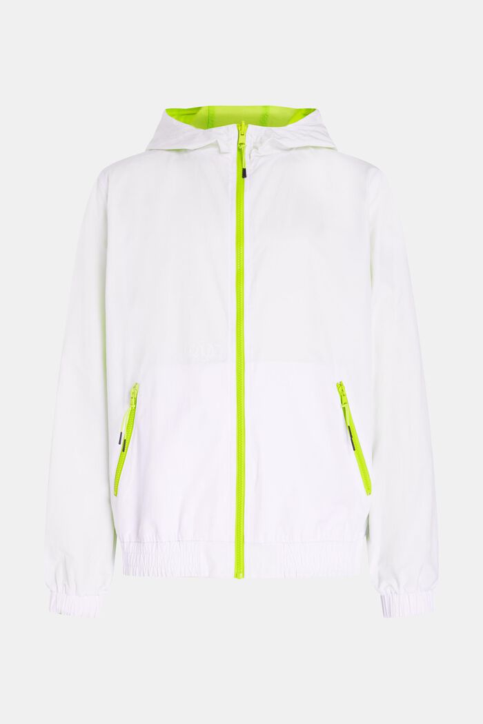 Reversible Neon Pop Layered Windbreaker, LIME YELLOW, detail image number 4