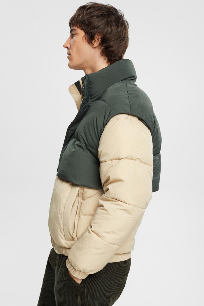 Hybrid puffer jacket, BEIGE, detail image number 5
