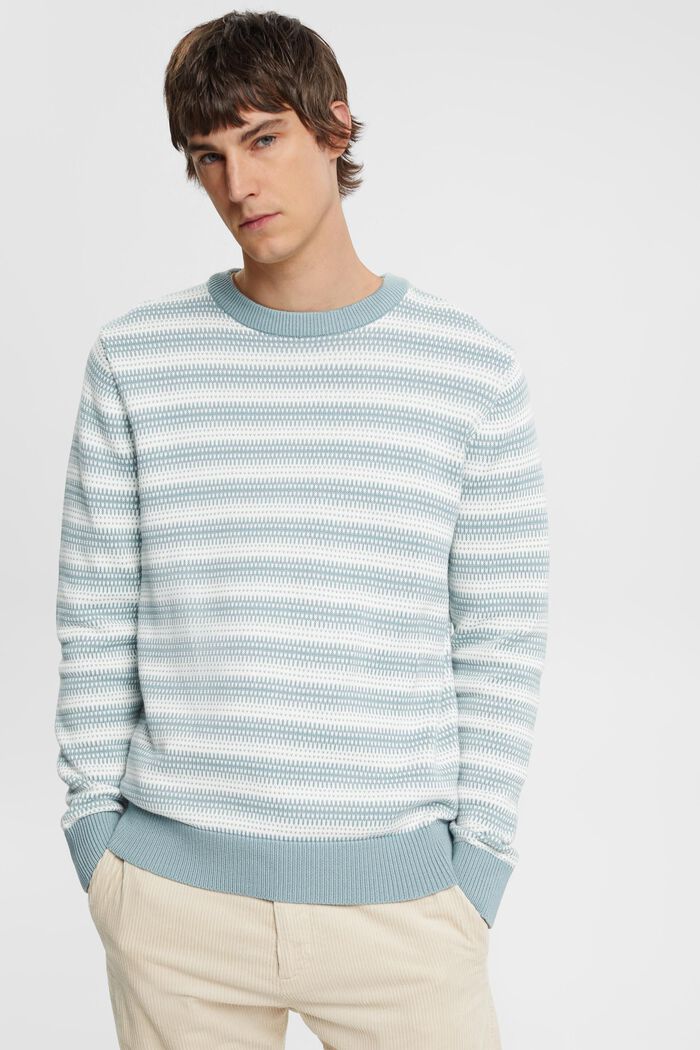 Striped jumper, GREY BLUE, detail image number 0