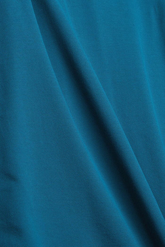 Pima cotton piqué polo shirt, PETROL BLUE, detail image number 5