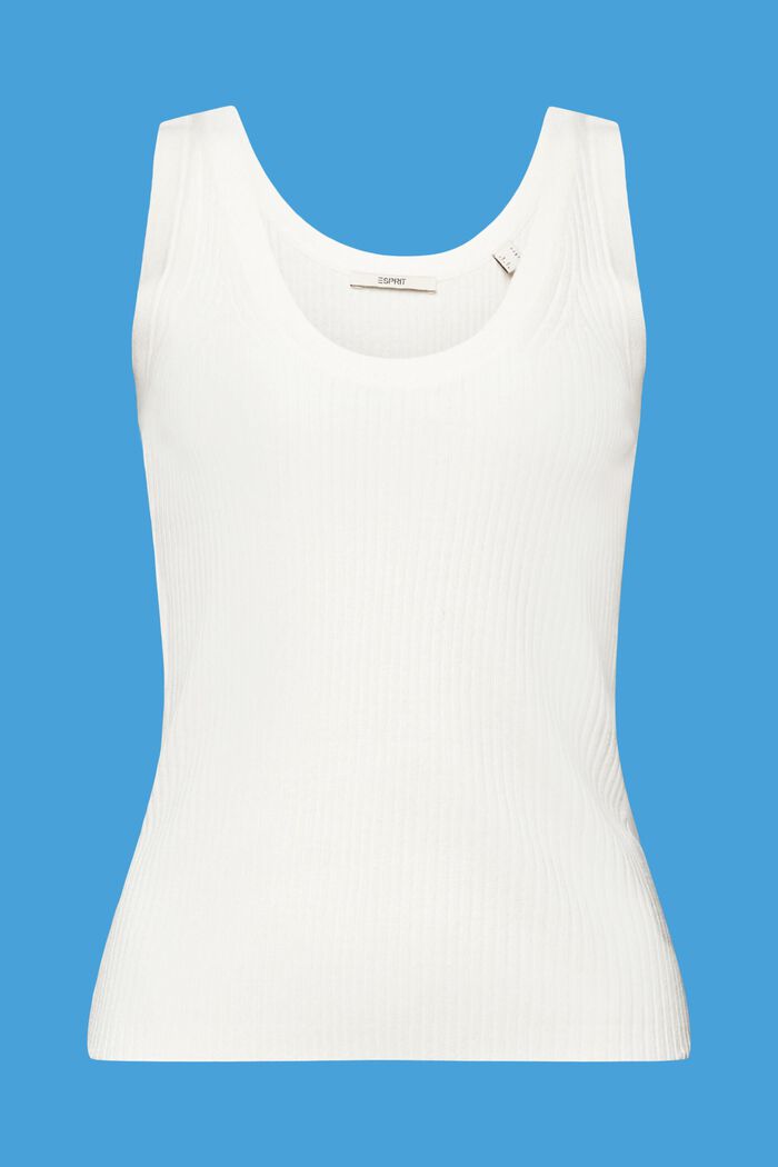 Ribbed-Knit Tank, OFF WHITE, detail image number 6