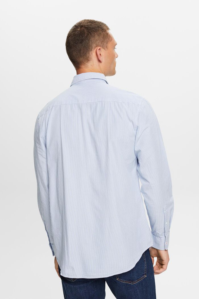 Striped Cotton Poplin Shirt, LIGHT BLUE, detail image number 3