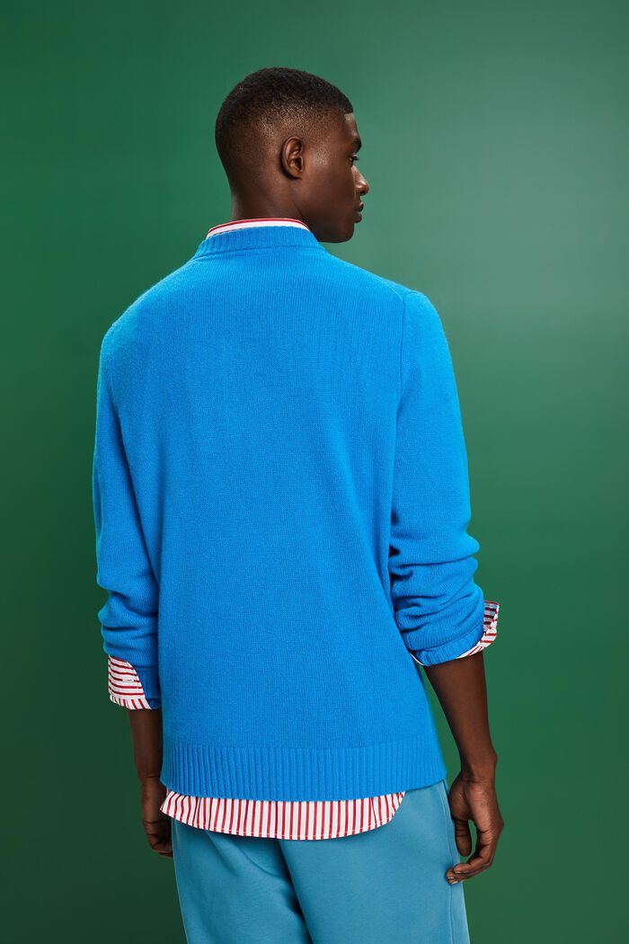 Cashmere sweater, BLUE, detail image number 4