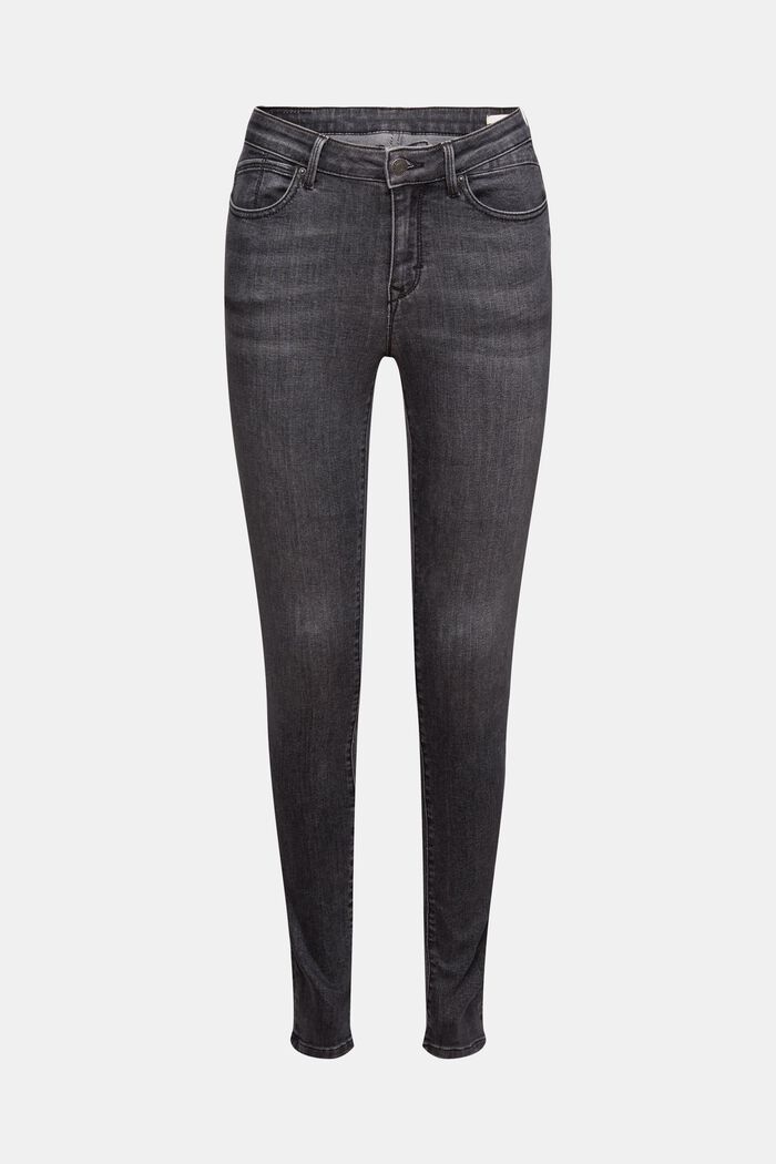 Mid-rise cashmere-touch stretch jeans, GREY DARK WASHED, detail image number 7