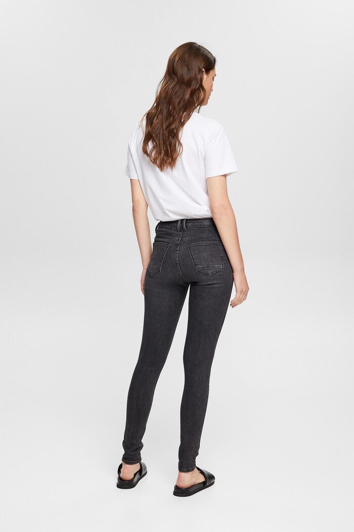 Mid-rise cashmere-touch stretch jeans, GREY DARK WASHED, detail image number 3