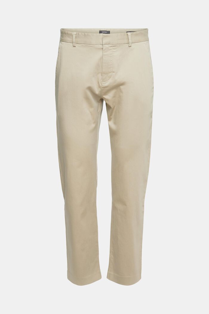 Containing TENCEL™: chinos, BEIGE, detail image number 7