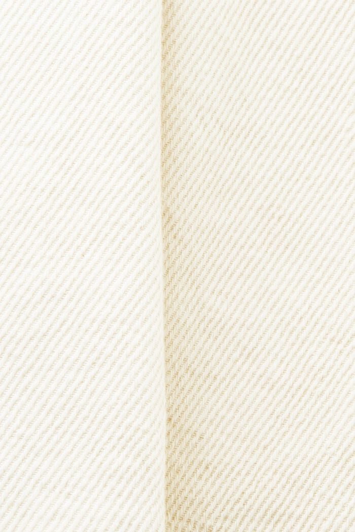 Belted High-Rise Twill Shorts, CREAM BEIGE 3, detail image number 6